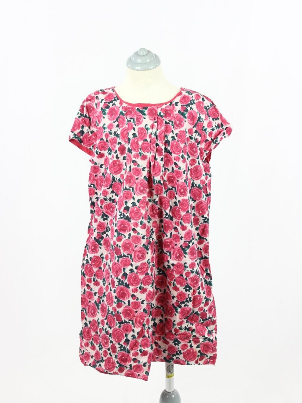Girls' SERGENT MAJOR Pink Rose Floral Cotton Voile A-Line Tent Dress, Size 10